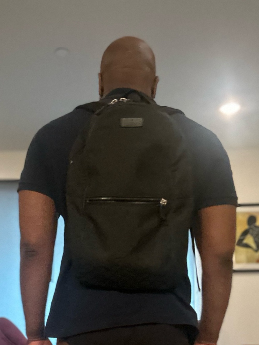 Authentic Gucci Monogram Black Backpack - Picture 9 of 10